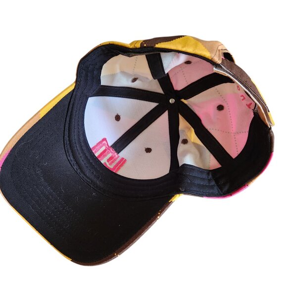 Loudmouth Golf Tango Pink Cupcakes Argyle Adjustable Hat Baseball Cap - Picture 4 of 5